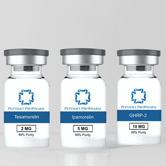 Trio Ultimate Stack For Burning Fat: Ipamorelin + GHRP - 2 + Tesamorelin - Peptides ProPharm